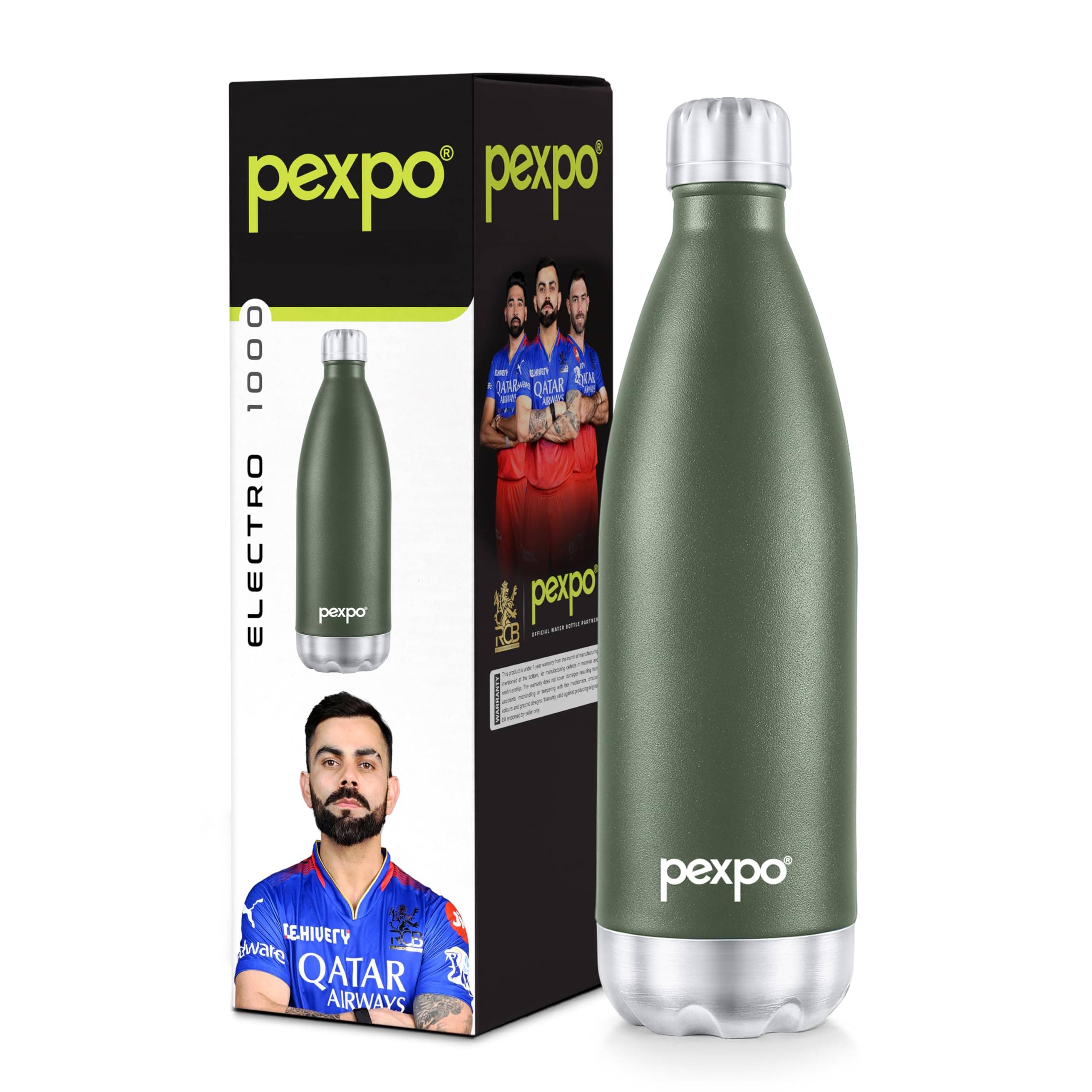     			Pexpo Electro Marble Green Thermosteel Flask ( 1000 ml )