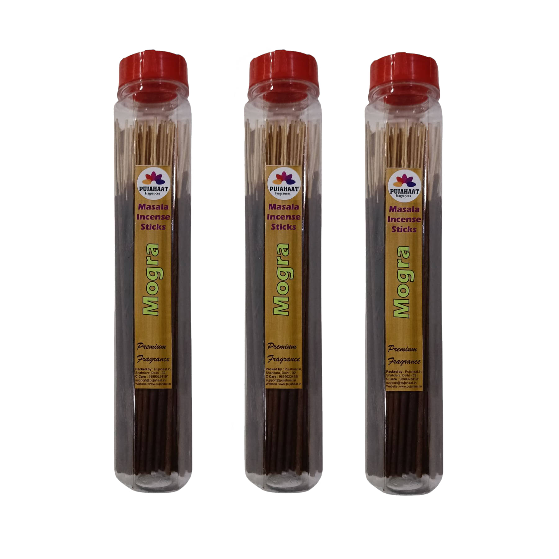     			Pujahaat Incense Stick Mogra 300 gm ( Pack of 3 )