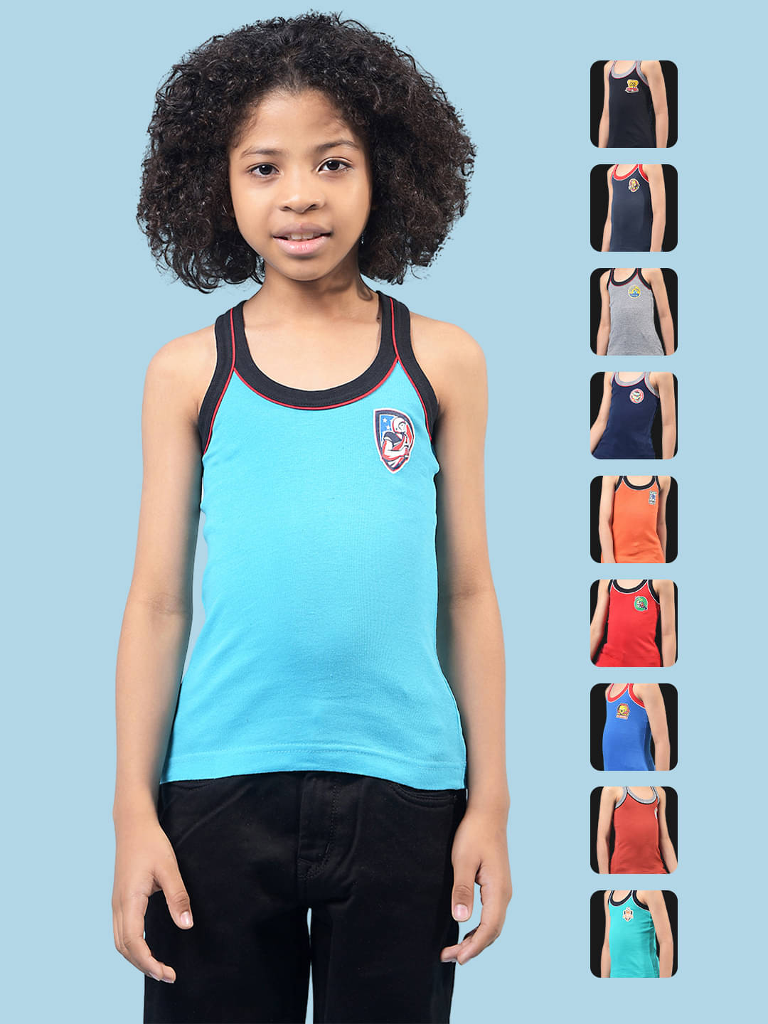 RKG Pack of 10 Boys Cotton Blend Vest ( Multicolor 15 ) RKG Pack of 10 Boys Cotton Blend Vest ( Multicolor 15 )