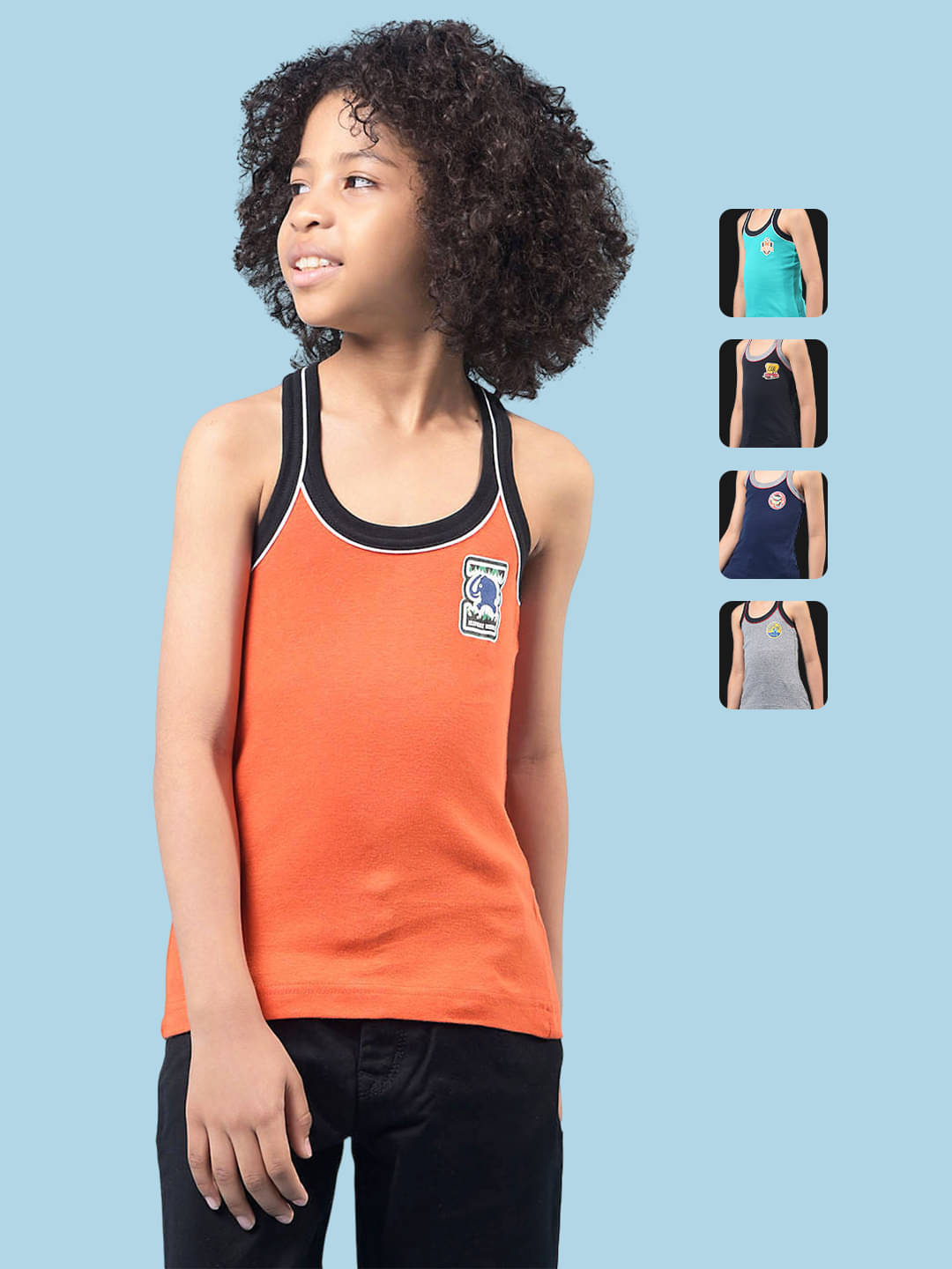 RKG Pack of 5 Boys Cotton Blend Vest ( Multicolor 13 ) RKG Pack of 5 Boys Cotton Blend Vest ( Multicolor 13 )