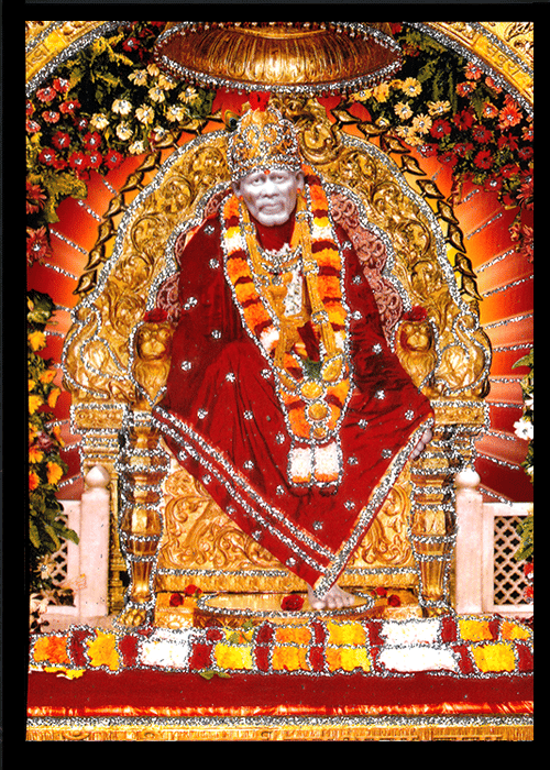 SHIRDI SAI BABA Sparkled Laminated Photo 5 (Width) x 7 (Length) inch on Wooden Base With Back Support Mount SHIRDI SAI BABA Sparkled Laminated Photo 5 (Width) x 7 (Length) inch on Wooden Base With Back Support Mount