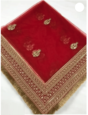     			SKY CLOUD Women Net Dupatta ( Red , Pack of 1 )