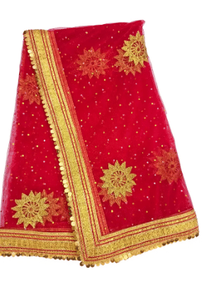     			SKY CLOUD Women Net Dupatta ( Red , Pack of 1 )