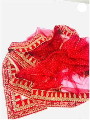     			SKY CLOUD Women Net Dupatta ( Red , Pack of 1 )