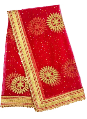     			SKY CLOUD Women Net Dupatta ( Red , Pack of 1 )
