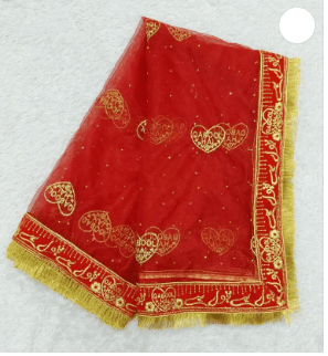     			SKY CLOUD Women Net Dupatta ( Red , Pack of 1 )