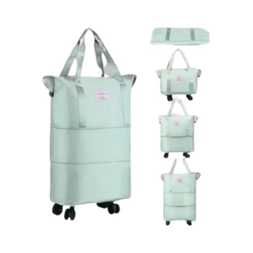     			SUNESH CREATION 66 Ltrs Light Green Fabric Duffle Trolley