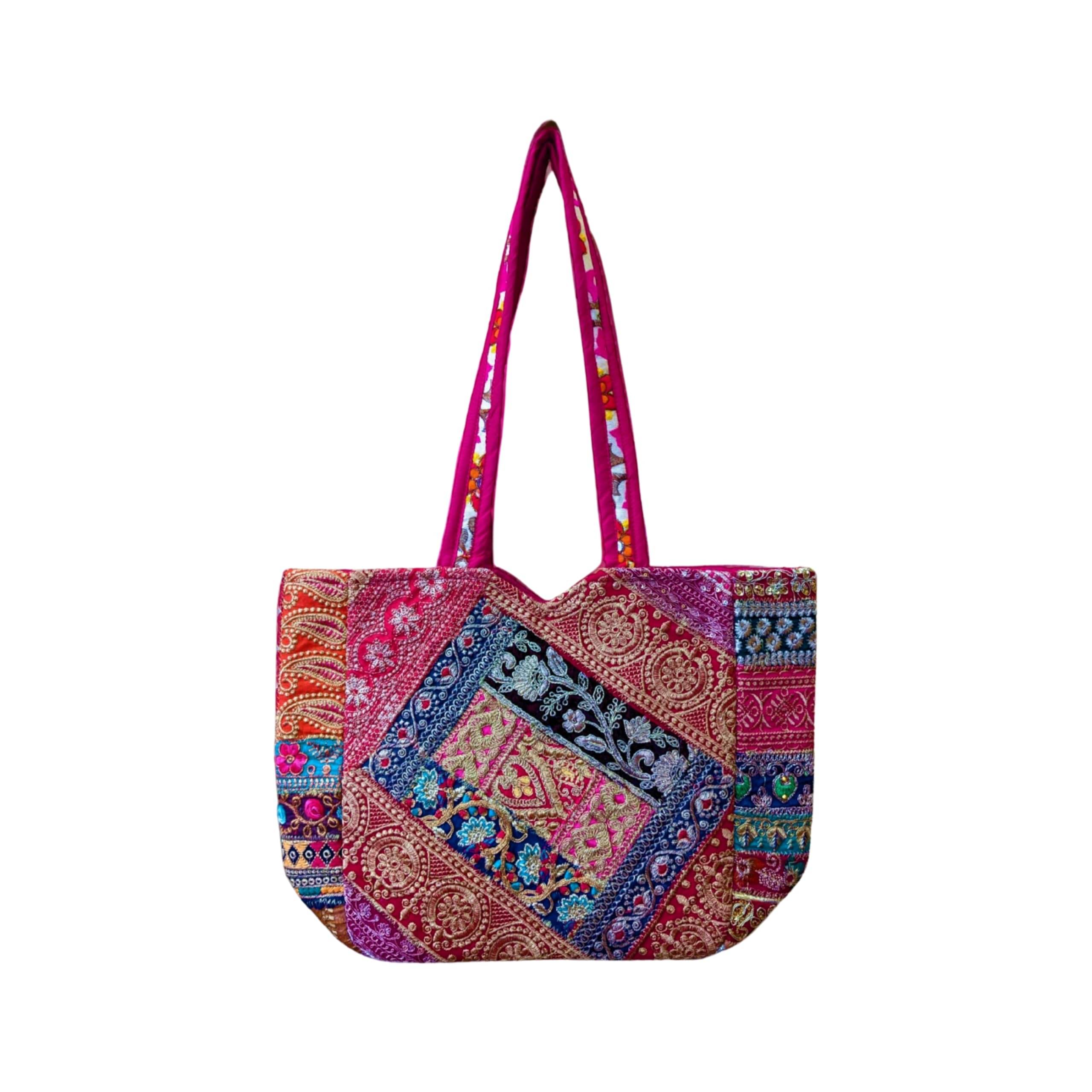     			SUTLIYAN Handheld Bag Canvas Set of 1 ( Multicolor )