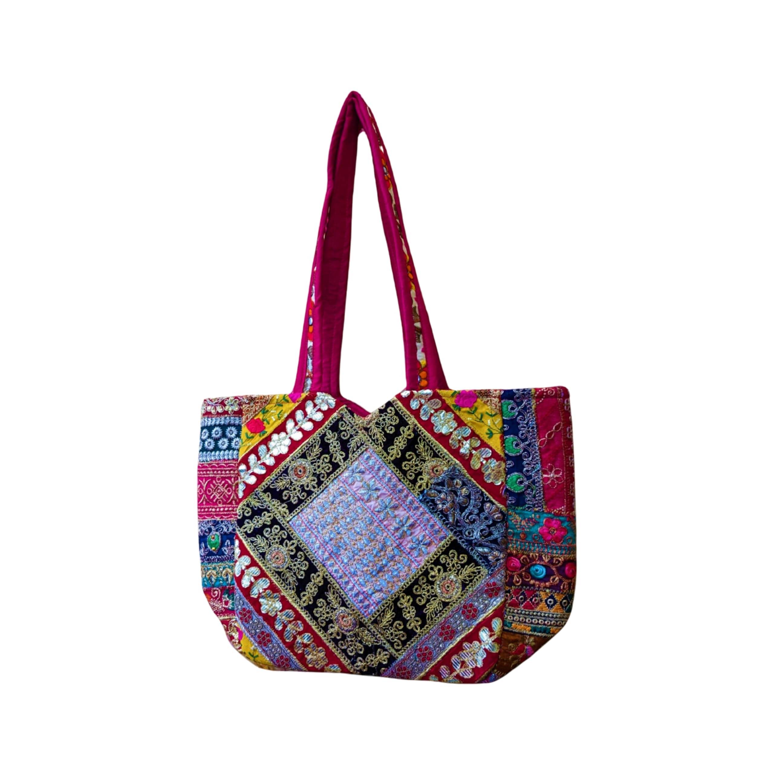     			SUTLIYAN Handheld Bag Canvas Set of 1 ( Multicolor )