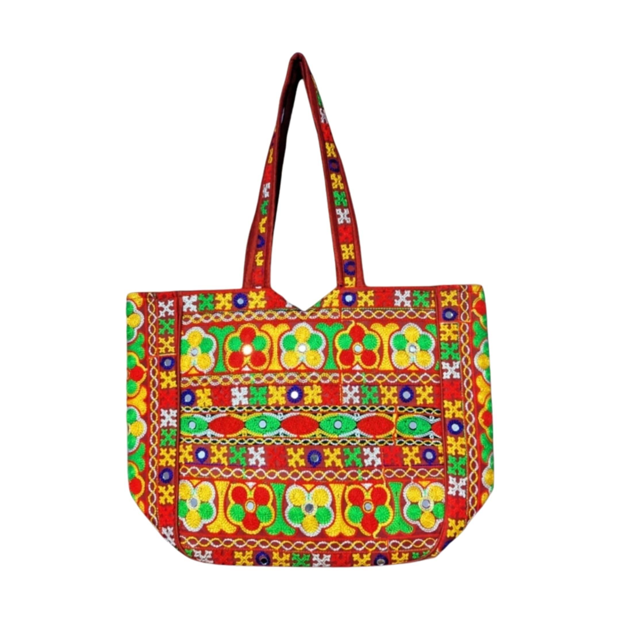     			SUTLIYAN Handheld Bag Fabric Set of 1 ( Red )