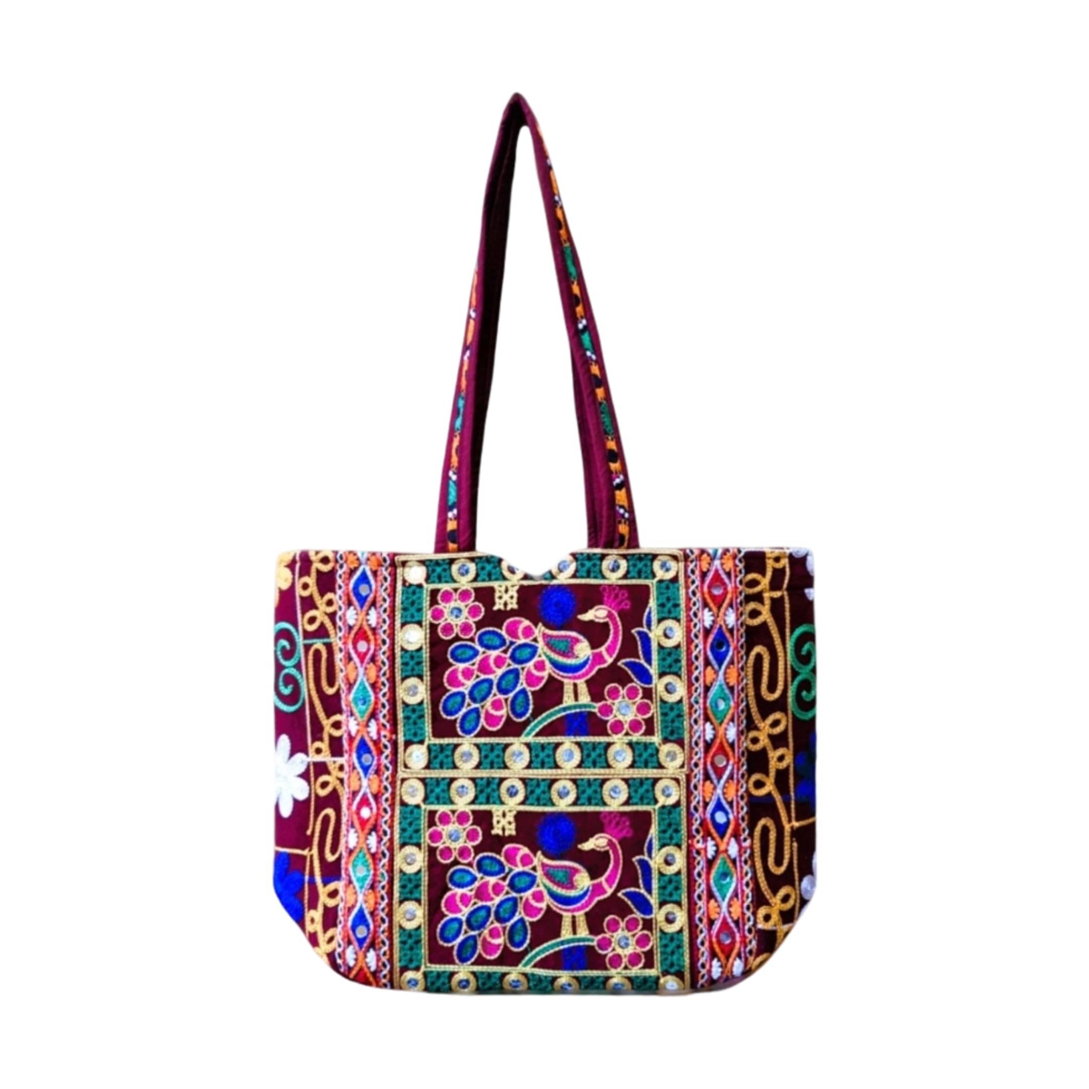     			SUTLIYAN Handheld Bag Fabric Set of 1 ( Maroon )