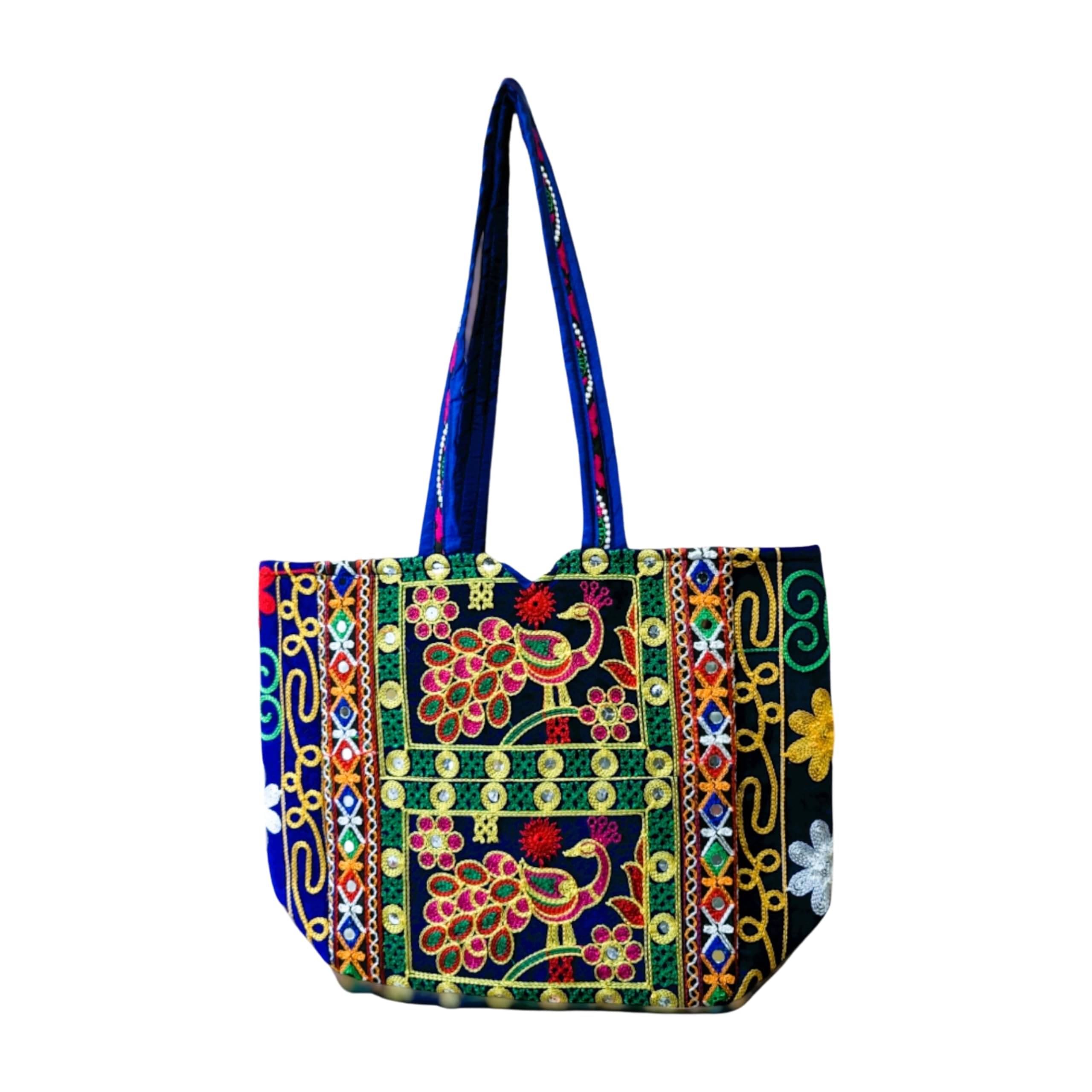     			SUTLIYAN Handheld Bag Fabric Set of 1 ( Blue )