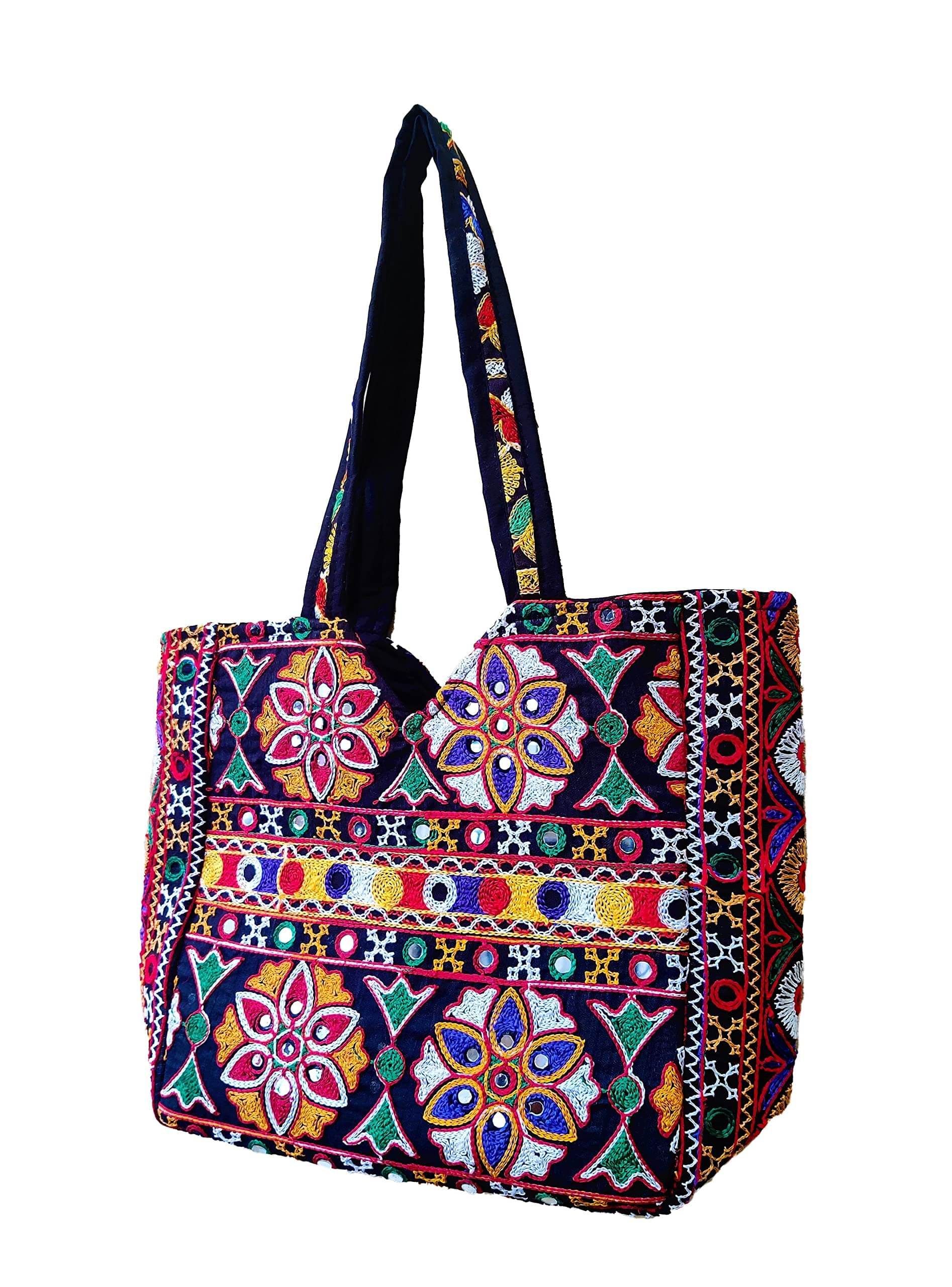     			SUTLIYAN Tote Bag Canvas Set of 1 ( Black )