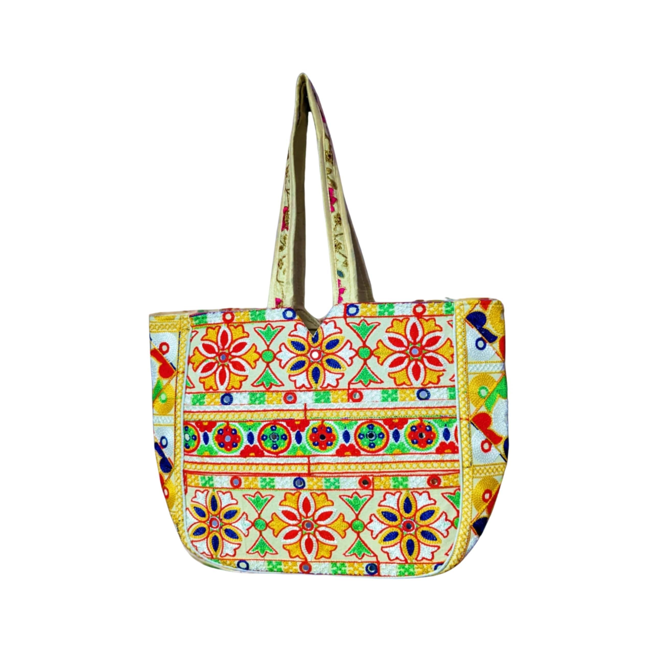     			SUTLIYAN Tote Bag Canvas Set of 1 ( White )