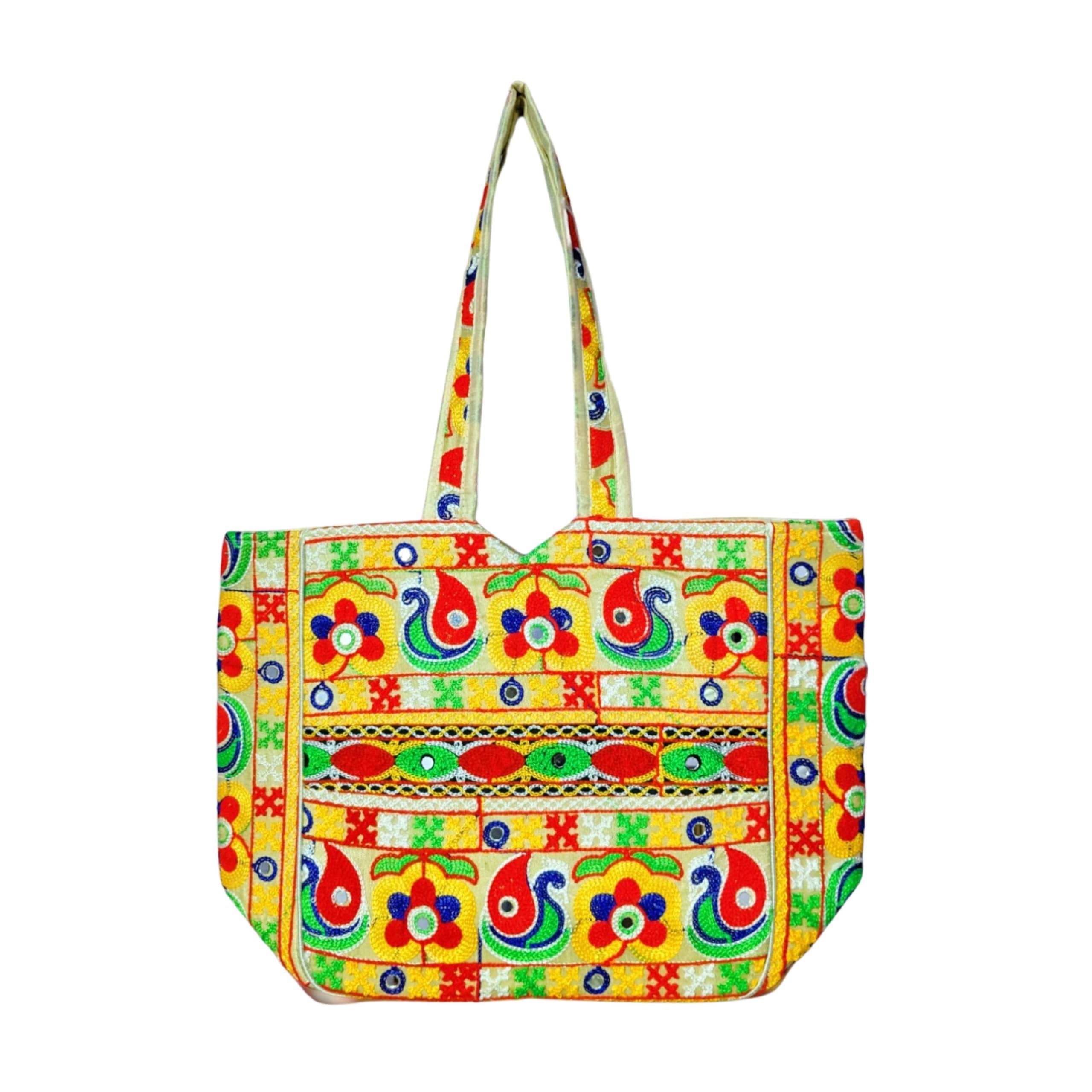     			SUTLIYAN Tote Bag Canvas Set of 1 ( Off White )