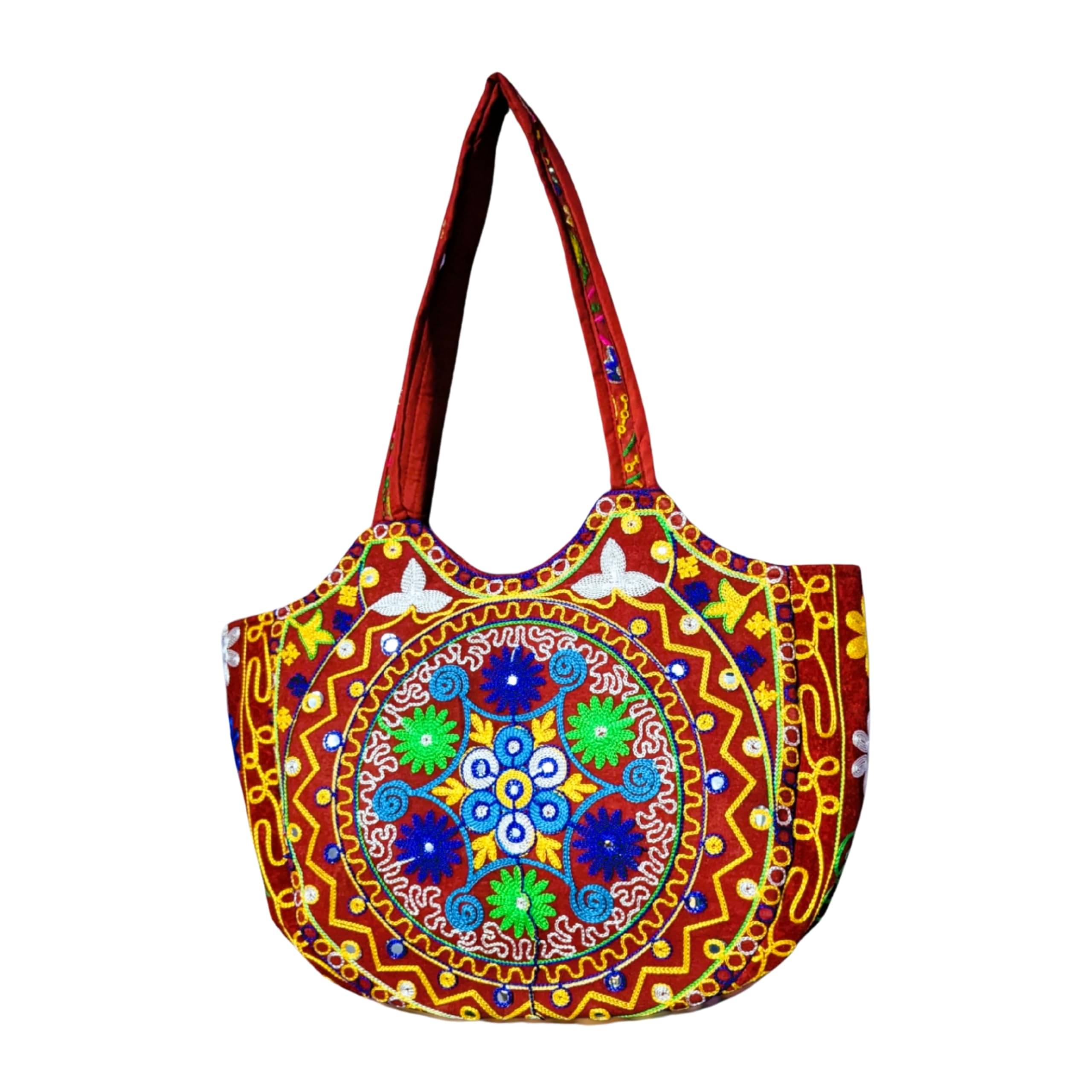     			SUTLIYAN Tote Bag Fabric Set of 1 ( Red )