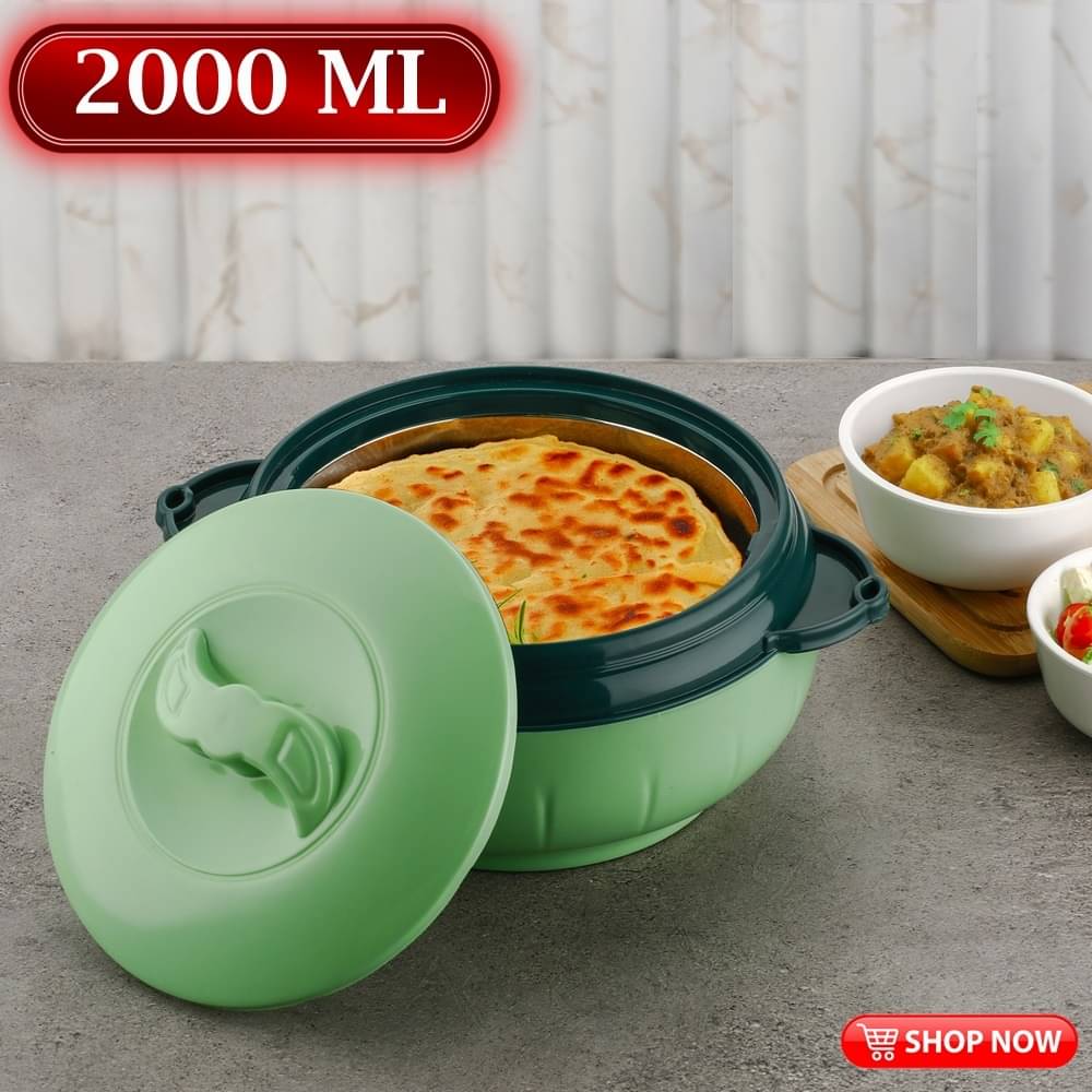 Stysol Casseroles Multicolour Steel Thermoware Casserole ( Set of 1 , 2000 mL ) Stysol Casseroles Multicolour Steel Thermoware Casserole ( Set of 1 , 2000 mL )