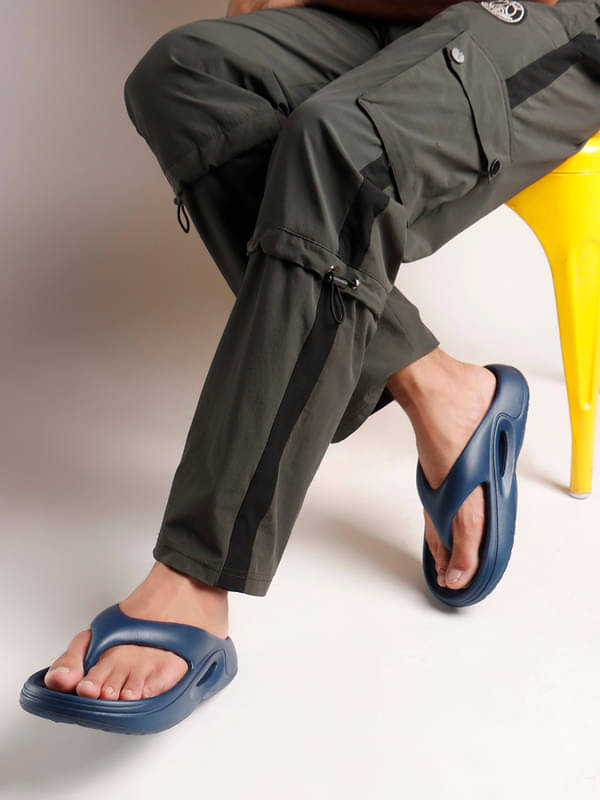     			Sukun Blue Men's Thong Flip Flop