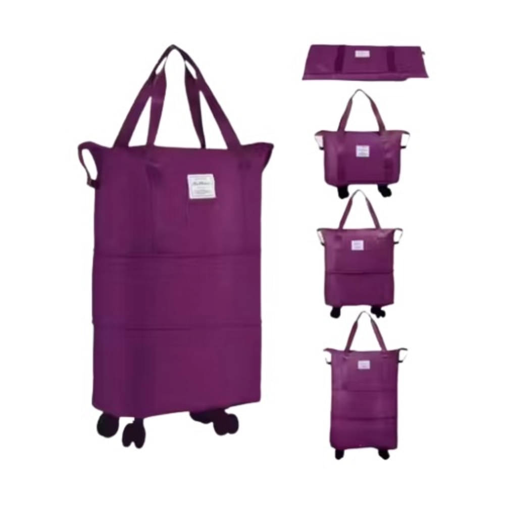     			Sunvika House 66 Ltrs Magenta Fabric Duffle Trolley