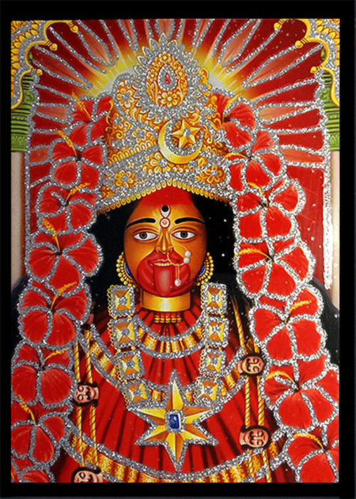 TARA MATA Sparkled Laminated Photo 5 (Width) x 7 (Length) inch on Wooden Base With Back Support Mount     			TARA MATA Sparkled Laminated Photo 5 (Width) x 7 (Length) inch on Wooden Base With Back Support Mount