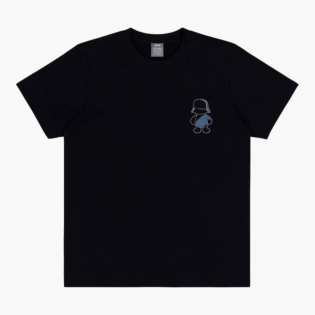 Tees And Tones Men Cotton Blend Oversized Fit Printed T-Shirt ( Black )     			Tees And Tones Men Cotton Blend Oversized Fit Printed T-Shirt ( Black )