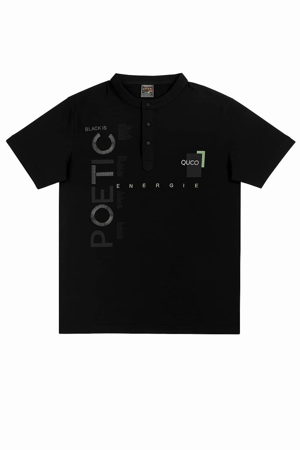     			Tees And Tones Men Cotton Blend Regular Fit Printed T-Shirt ( Black )