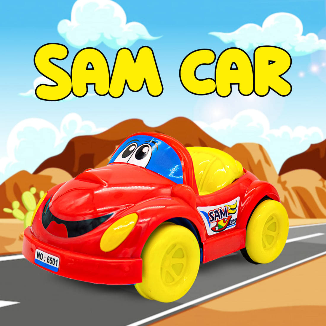     			Toybharat Push N Go Sam Car |Multicolour | Push N Go Toys | Birthday Giftv for Kids