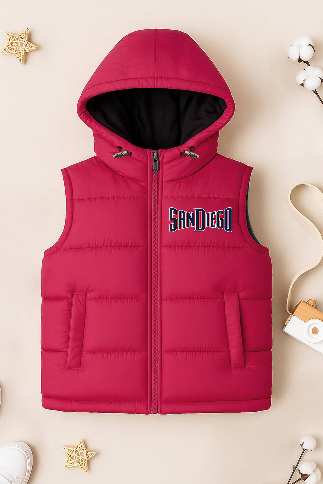     			Trampoline Boys Polyester Puffer Jacket ( Red , Pack of 1 )