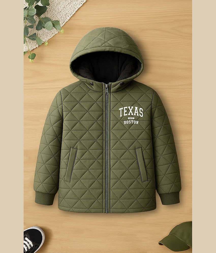 Trampoline Boys Polyester Quilted & Bomber Jacket ( Olive Green , Pack of 1 ) - Jackets & Coats | Buy online on ZillyBuy