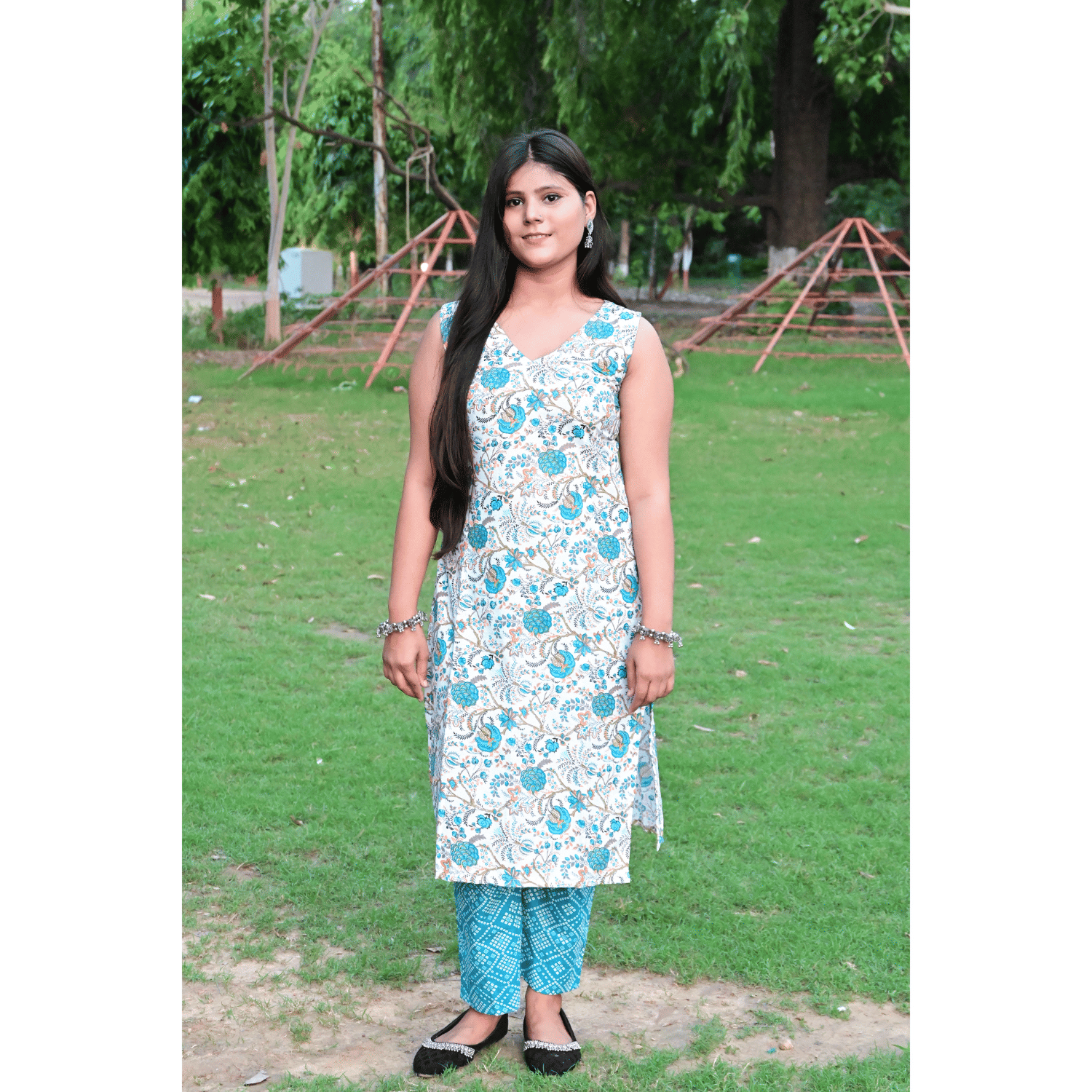 Trust Jone Shop Women Cotton Printed Peplum Dress ( White ) Trust Jone Shop Women Cotton Printed Peplum Dress ( White )