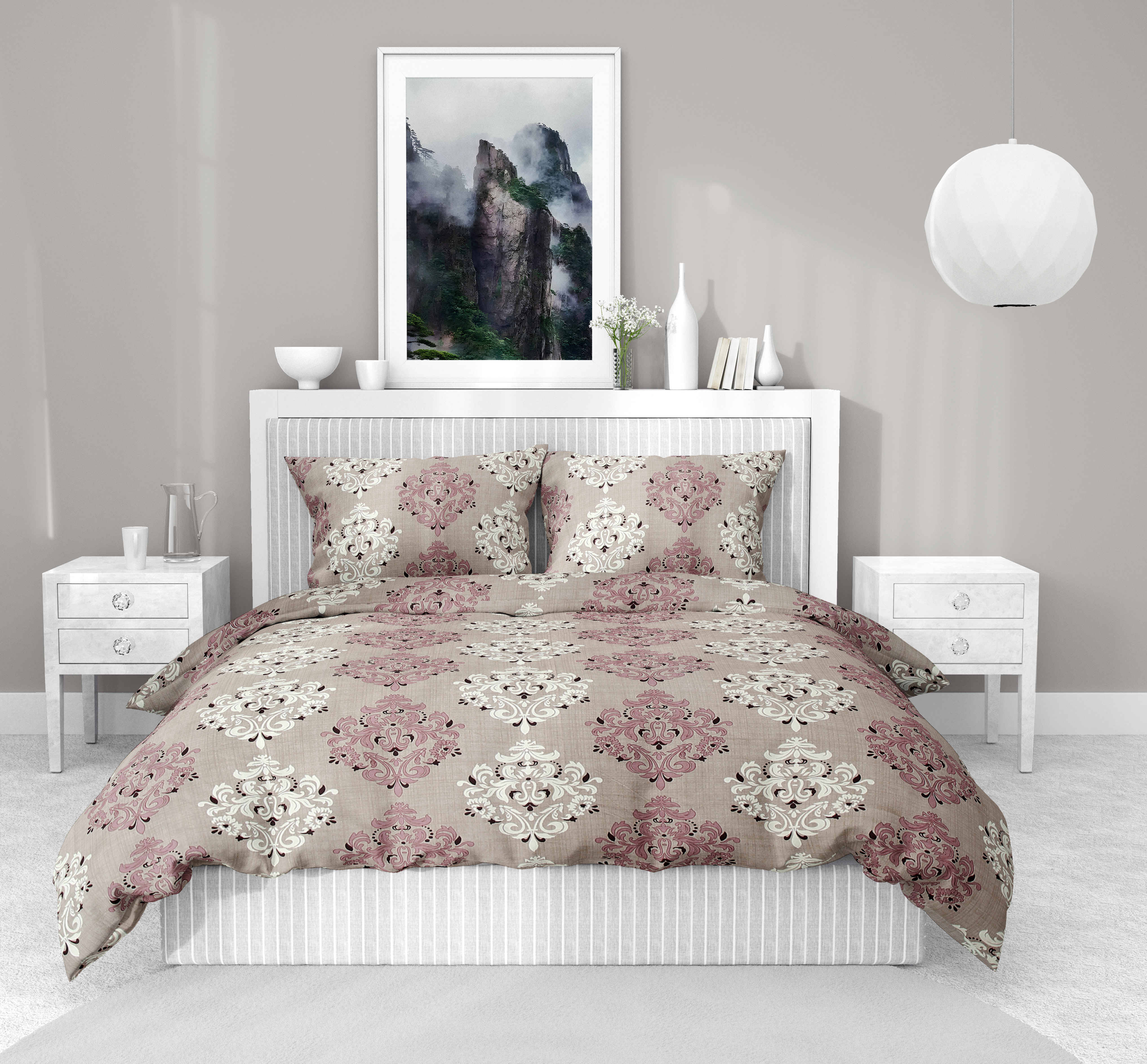     			Wholesale india Cotton 1 Double Bedsheet with 2 Pillow Covers ( White )