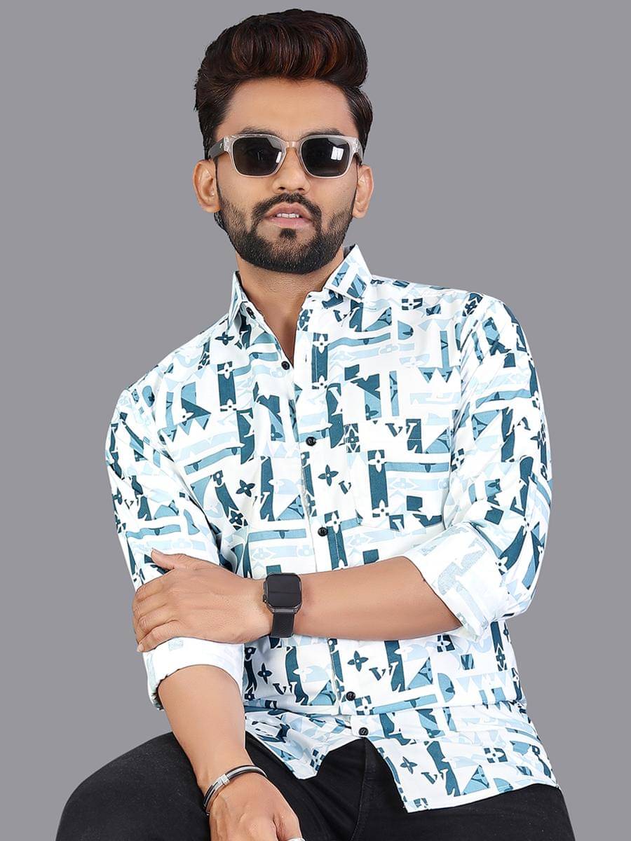     			adwynpeter 100% Cotton Regular Fit Printed Full Sleeves Men's Casual Shirt - Multicolor 14 ( Pack of 1 )