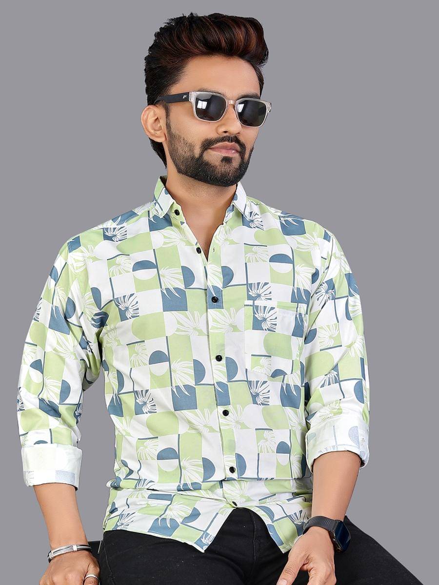     			adwynpeter 100% Cotton Regular Fit Printed Full Sleeves Men's Casual Shirt - Multicolor 1 ( Pack of 1 )