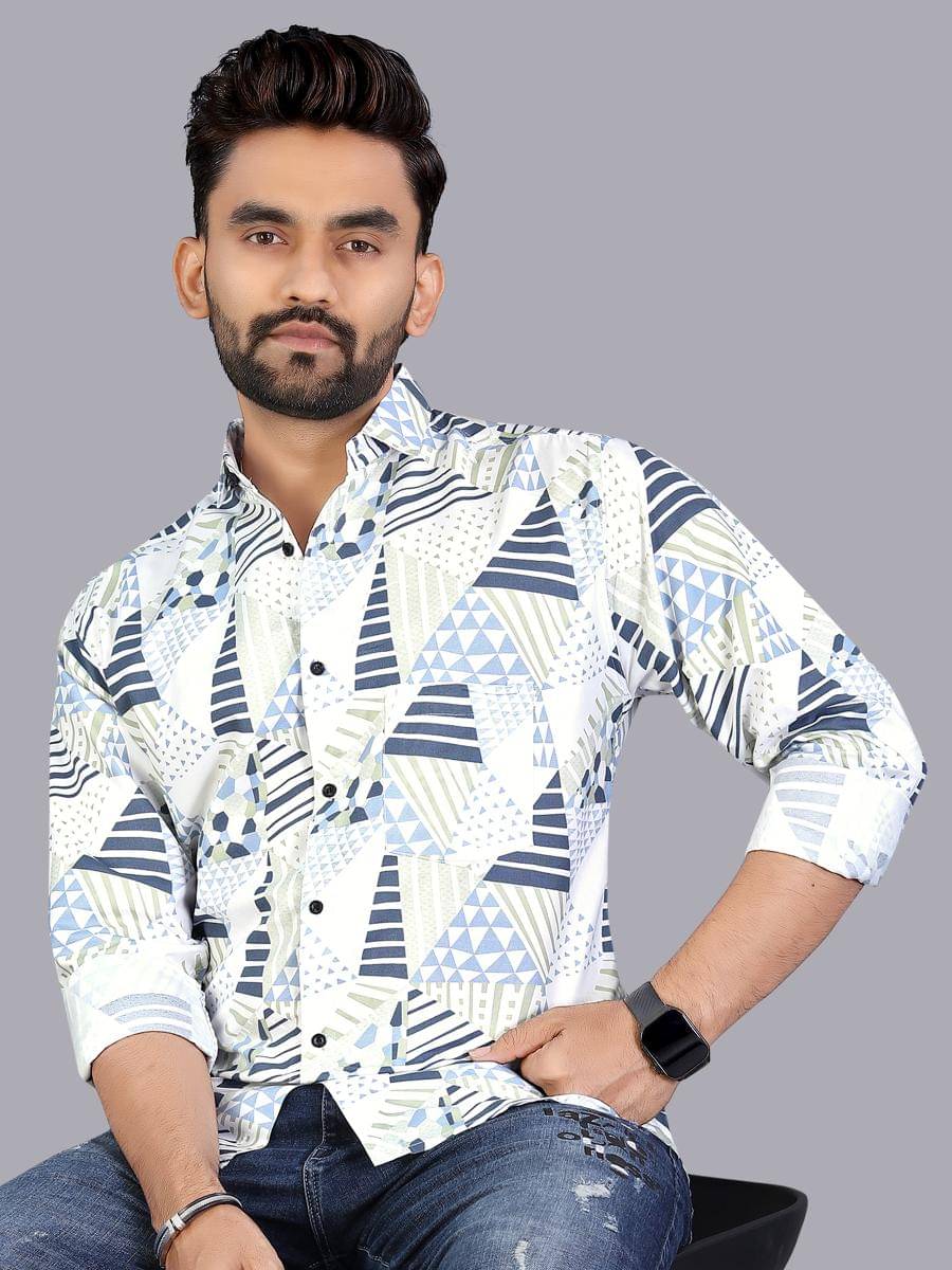     			adwynpeter 100% Cotton Regular Fit Printed Full Sleeves Men's Casual Shirt - Multicolor 3 ( Pack of 1 )