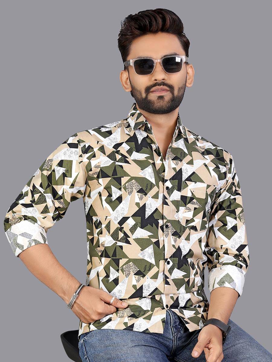     			adwynpeter 100% Cotton Regular Fit Printed Full Sleeves Men's Casual Shirt - Multicolor 15 ( Pack of 1 )