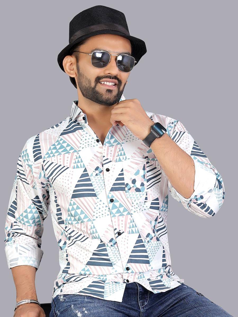     			adwynpeter 100% Cotton Regular Fit Printed Full Sleeves Men's Casual Shirt - Multicolor 10 ( Pack of 1 )
