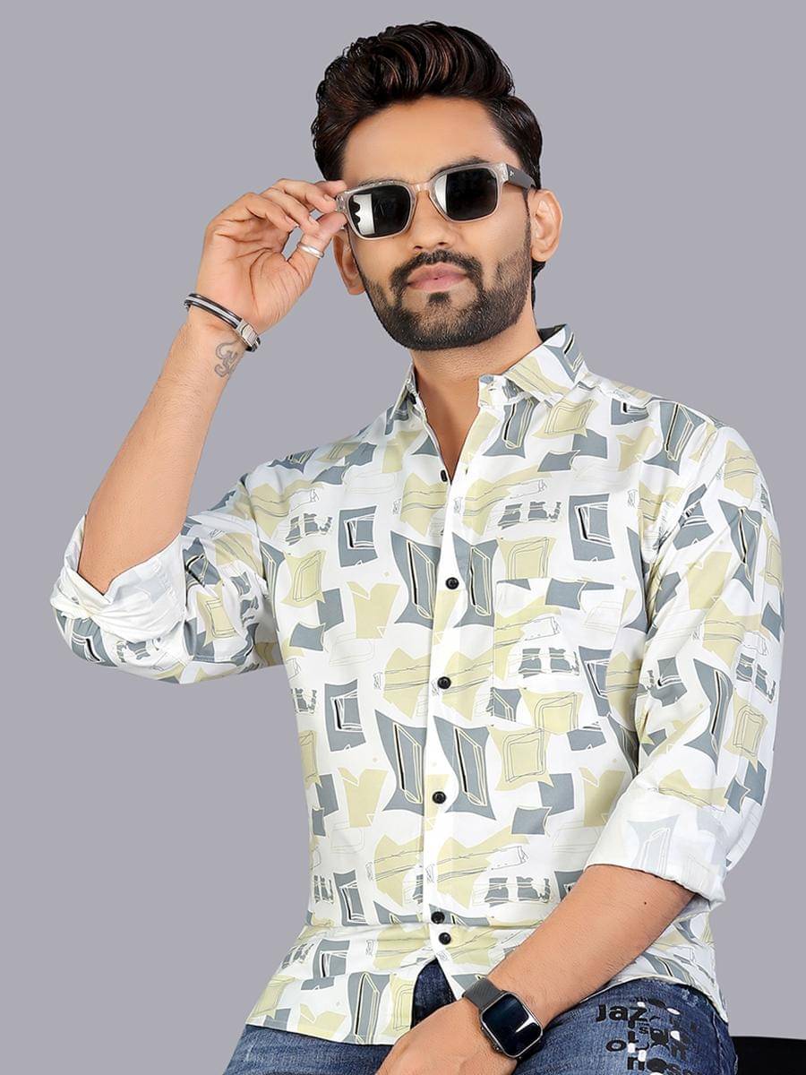     			adwynpeter 100% Cotton Regular Fit Printed Full Sleeves Men's Casual Shirt - Multicolor 12 ( Pack of 1 )