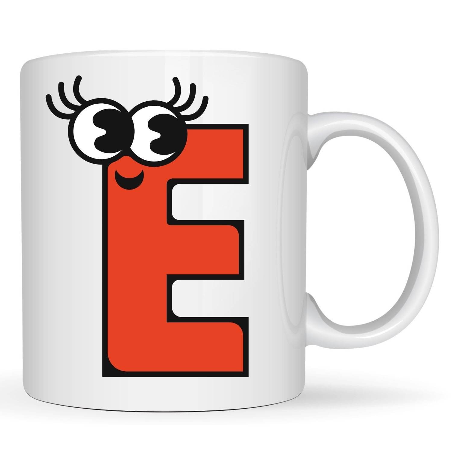     			maddock corp Cute Alphabet Mug E Ceramic Coffee Mug 350 mL ( Pack of 1 )