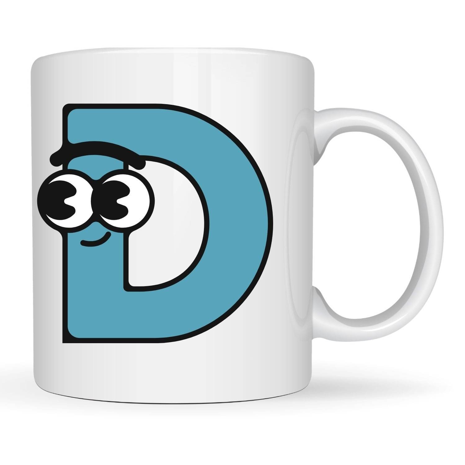    			maddock corp Cute Alphabet Mug D Ceramic Coffee Mug 350 mL ( Pack of 1 )