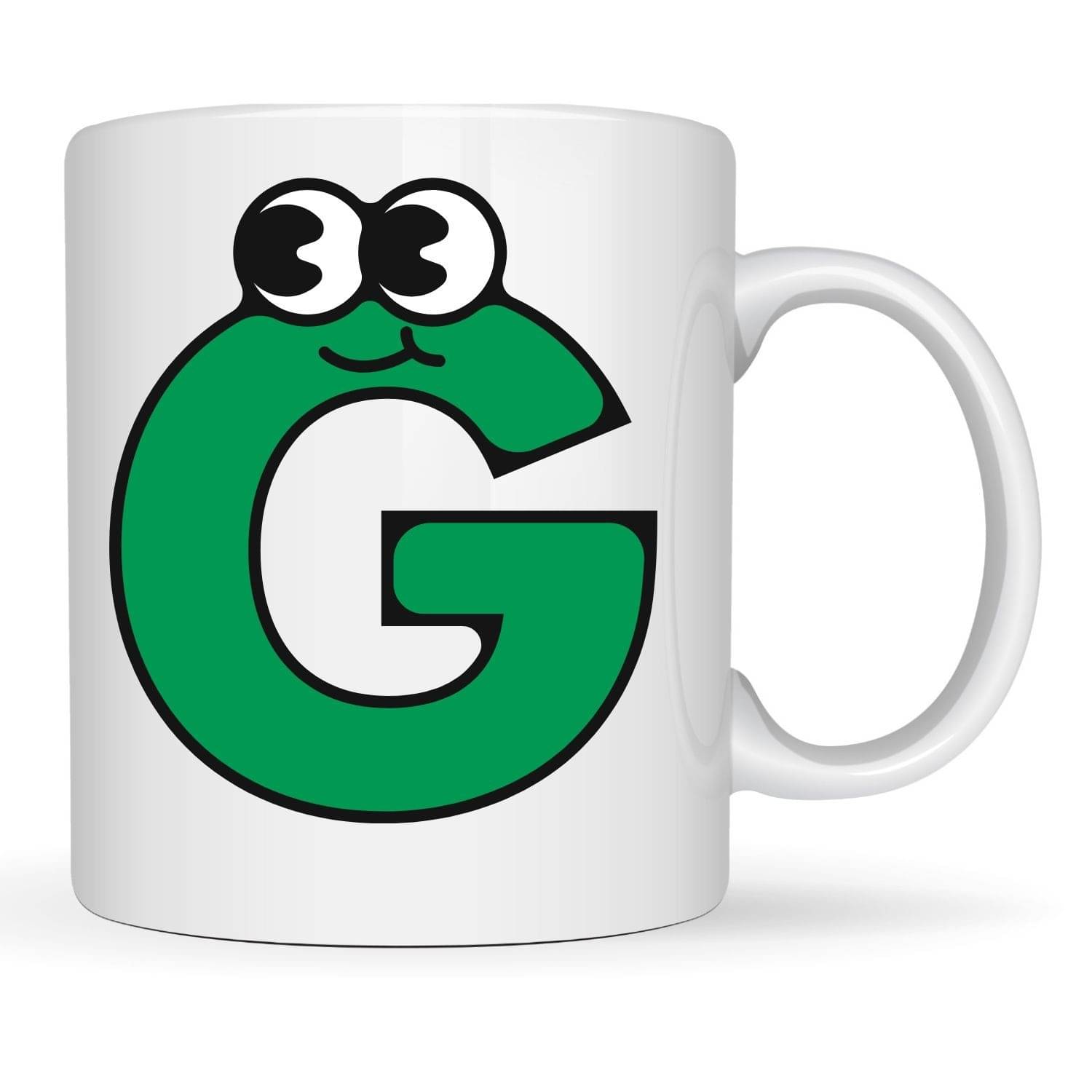     			maddock corp Cute Alphabet Mug G Ceramic Coffee Mug 350 mL ( Pack of 1 )