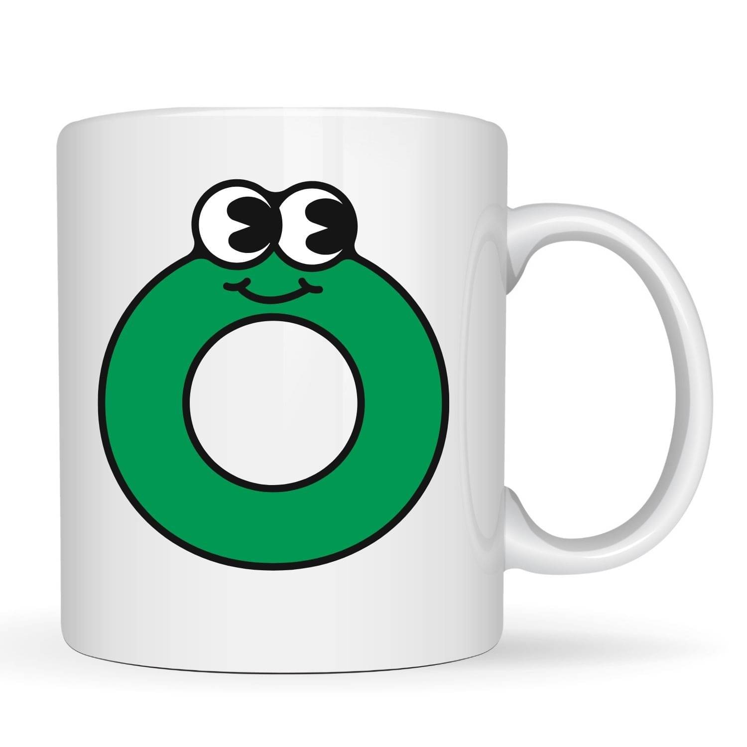     			maddock corp Cute Alphabet Mug O Ceramic Coffee Mug 350 mL ( Pack of 1 )