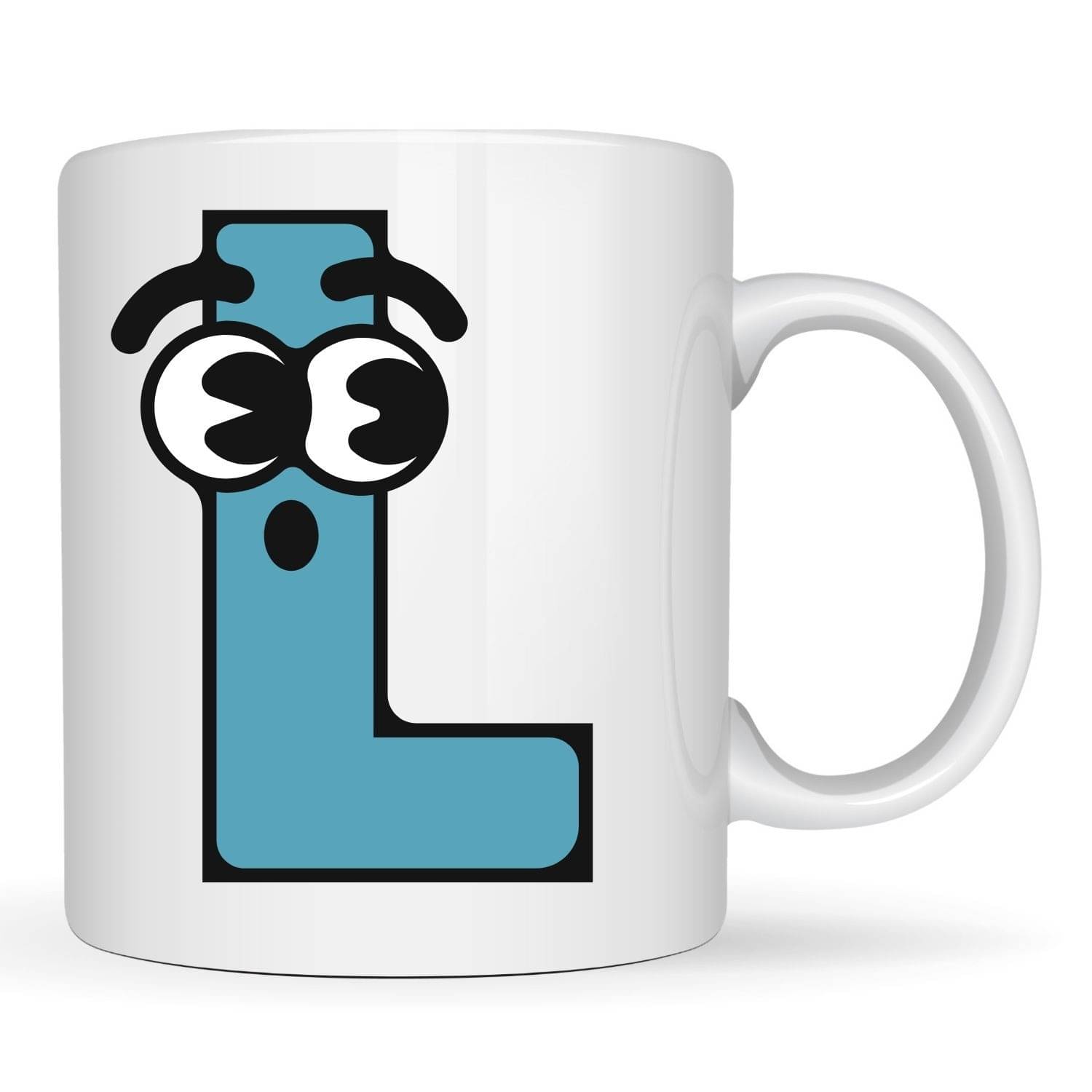 maddock corp Cute Alphabet Mug L Ceramic Coffee Mug 350 mL ( Pack of 1 ) maddock corp Cute Alphabet Mug L Ceramic Coffee Mug 350 mL ( Pack of 1 )