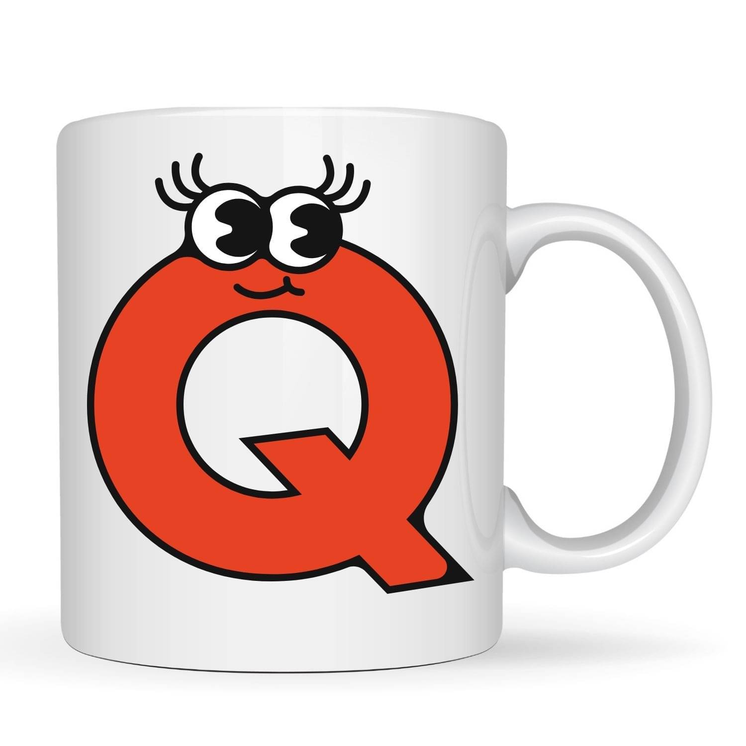     			maddock corp Cute Alphabet Mug Q Ceramic Coffee Mug 350 mL ( Pack of 1 )