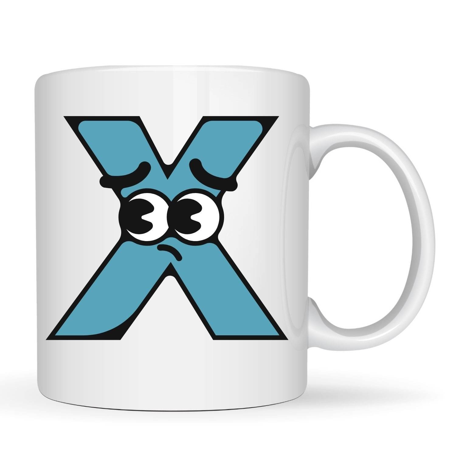     			maddock corp Cute Alphabet Mug X Ceramic Coffee Mug 350 mL ( Pack of 1 )
