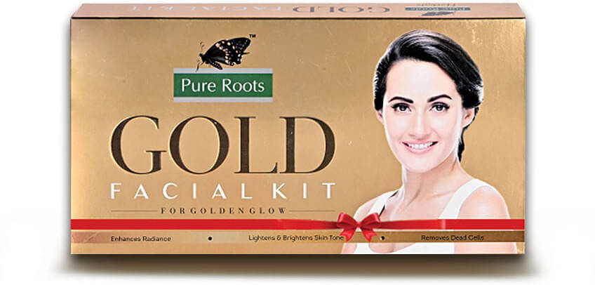     			pure roots herbals 3 Times Use Facial Kit For All Skin Type Gold 100 ( Pack of 1 )
