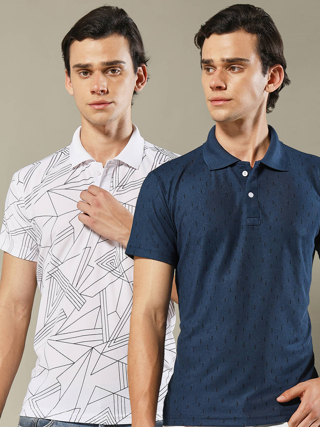     			stelvin Men Polyester Regular Fit Printed Polo T Shirt ( White )