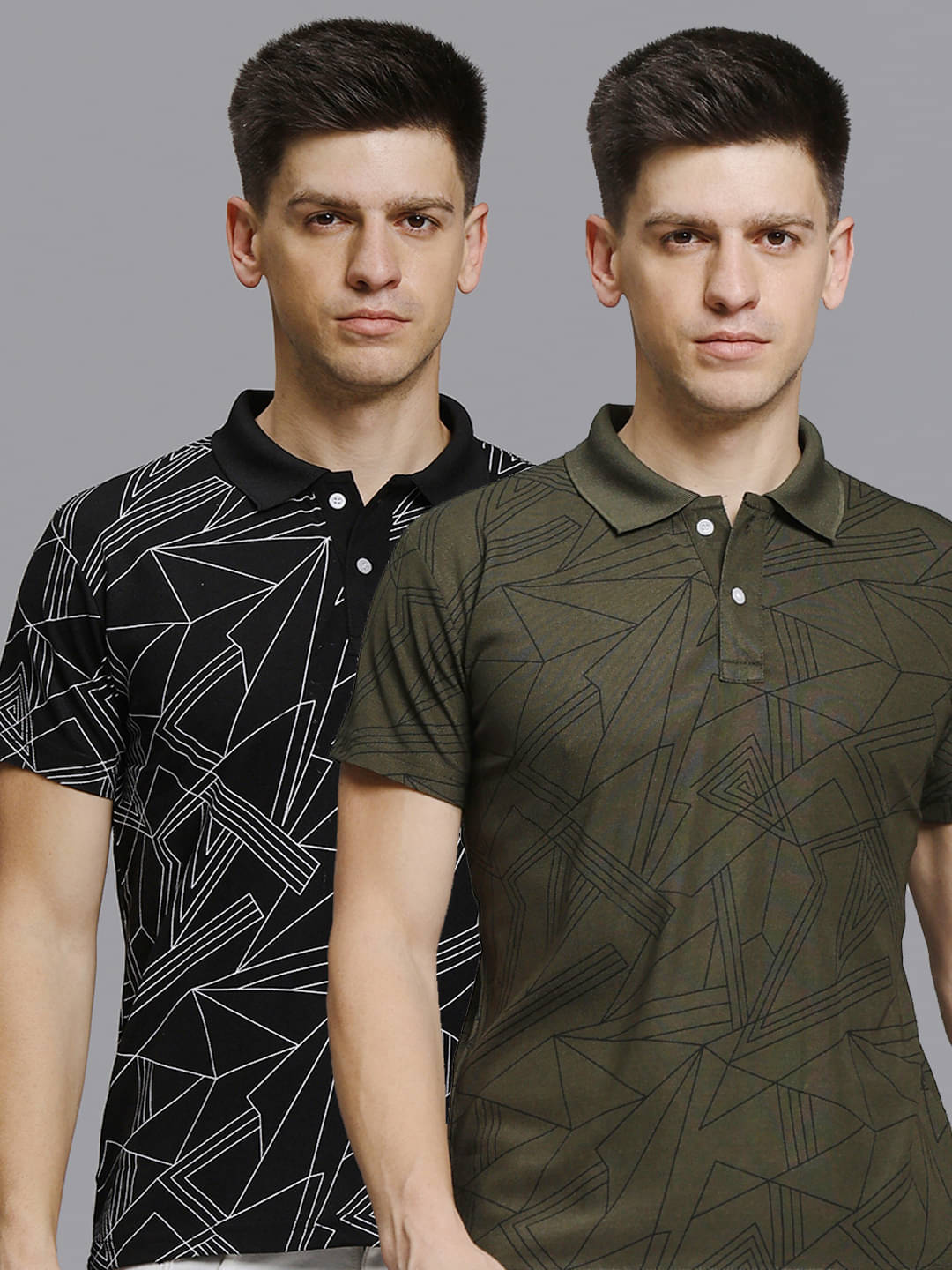    			stelvin Men Polyester Regular Fit Printed Polo T Shirt ( Black )