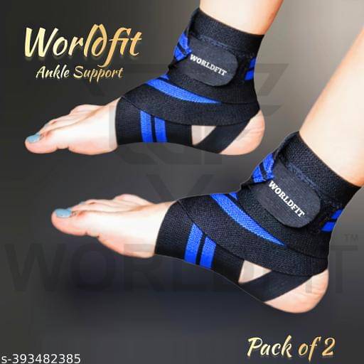     			Worldfit Ankle Support For Pain Relief Ankle Brace For Women & Men Ankle Binder For Foot Support, Assorted Colors (Pack of 2)