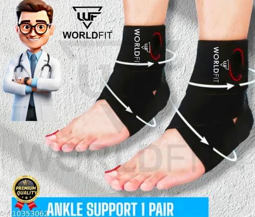     			Worldfit Ankle Support For Pain Relief Ankle Brace For Women & Men Ankle Binder For Foot Support, Assorted Colors (Pack of 2)