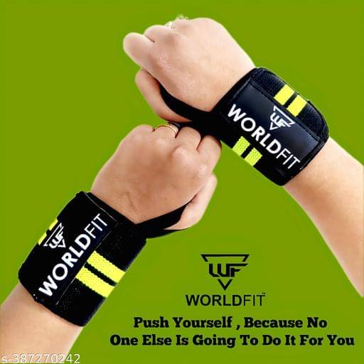     			Worldfit Wrist Band for Wrist Support and Pain Relief Men and Women Hand Wraps, Assorted Colors (Pack of 2)